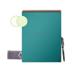 Rocketbook Flip Smart Notepad, Lined/Dot Grid Rule, 16 White 8.5 x 11 Sheets, Teal Cover