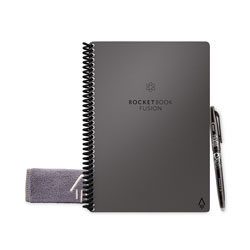 Rocketbook Fusion Smart Notebook, Seven Assorted Page Formats, Gray Cover, 8.8 x 6, 21 Sheets
