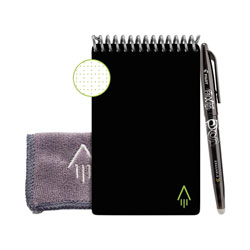 Rocketbook Mini Notepad, Dotted Rule, 24 White 3.5 x 5.5 Sheets, Black Cover