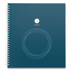 Rocketbook Wave Smart Reusable Notebook, Dotted Rule, Blue Cover, 9.5 x 8.5, 40 Sheets