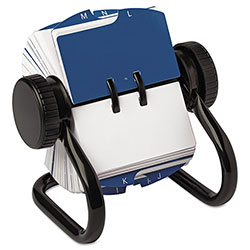 Rolodex Open Rotary Card File Holds 250 1 3/4 x 3 1/4 Cards, Black