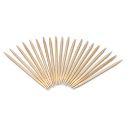 Royal   Round Wood Toothpicks, 2 1/2 in, Natural, 24 Inner Boxes of 800, 5 Boxes/Carton, 96,000 Toothpicks/Carton