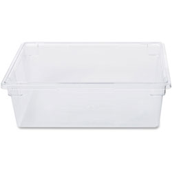 Rubbermaid 12-1/2 Gallon Food Tote Box, 50 quart Food Container, Plastic, Dishwasher Safe, Clear, 6 Piece(s)/Carton