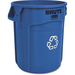 Rubbermaid Brute 20-gal Recycling Container, 20 gal Capacity, Blue, 6/Carton