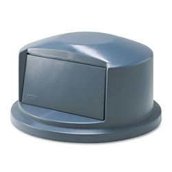 Rubbermaid BRUTE Dome Top Swing Door Lid for 32 gal Waste Containers, 22.75 in Diameter x 12.25h, Gray