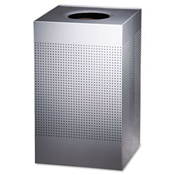 Rubbermaid Designer Line Silhouettes Waste Receptacle, 20 gal, Steel, Silver Metallic (RCPSC18EPLSM)
