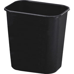Rubbermaid Deskside Wastebasket, 3.25 gal Capacity, Black, 12/Carton