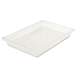 Rubbermaid Food/Tote Boxes, 5 gal, 26 x 18 x 3.5, Clear, Plastic (3306CL)