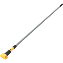 Rubbermaid Gripper 54 in Aluminum Mop Handle, 54 in Length, Yellow, Gray, Aluminum, 12/Carton