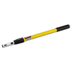 Rubbermaid HYGEN Quick-Connect Extension Handle, 20 in to 40 in, Yellow/Black