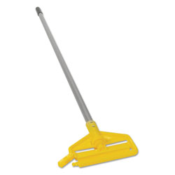 Rubbermaid Invader Aluminum Side-Gate Wet-Mop Handle, 1 in dia x 60 in, Gray/Yellow