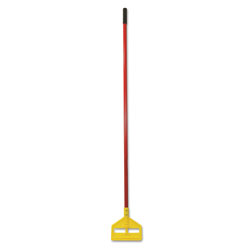 Rubbermaid Invader Fiberglass Side-Gate Wet-Mop Handle, 60 in, Red/Yellow