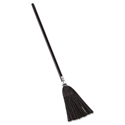 Rubbermaid Lobby Pro Synthetic-Fill Broom, Synthetic Bristles, 37.5 in Overall Length, Black