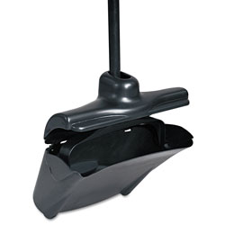 Rubbermaid Lobby Pro Upright Dustpan, with Cover, 12.5w x 37h, Plastic Pan/Metal Handle, Black (RCP253200BLA)