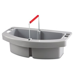 Rubbermaid Maid Caddy, Two Compartments, 16 x 9 x 5, Gray (2649GY)