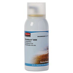 Rubbermaid Microburst 3000 Refill, Ocean Breeze, 2 oz Aerosol Spray, 12/Carton