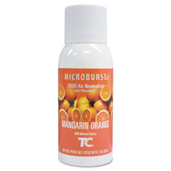 Rubbermaid Microburst 3000 Refill, Mandarin Orange, 2 oz Aerosol Spray, 12/Carton