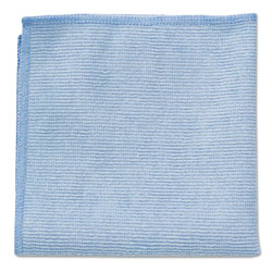 Rubbermaid Microfiber Cleaning Cloths, 16 x 16, Blue, 24/Pack (RCP1820583)