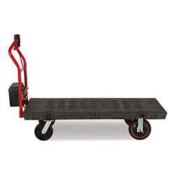 Rubbermaid Motorized Kit for 30 in x 60 in Platform Trucks, Large, DC Motor, 60 V Lithium-Ion Battery, 0.5 mph to 3 mph, Black/Red
