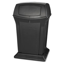 Rubbermaid Ranger Fire-Safe Container, 45 gal, Structural Foam, Black