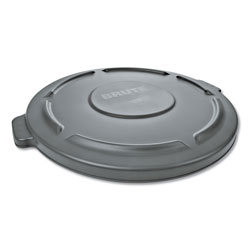 Rubbermaid Round Flat Top Lid, for 32-Gallon Round Brute Containers, 22 1/4", dia., Gray (RUB263100GRAY)
