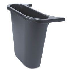 Rubbermaid Saddle Basket Recycling Bin, Plastic, Black (552950BK)