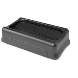 Rubbermaid Swing Top Lid for Slim Jim Waste Containers, 11.38w x 20.5d x 5h, Black (RCP2673-60BLA)