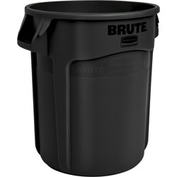 Rubbermaid Vented Brute 20-gallon Container - 22.9 in, x 19.4 in x 22.3 in Depth - Resin - Black - 1 Each
