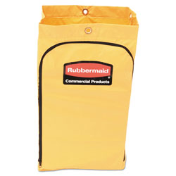 Rubbermaid Zippered Vinyl Cleaning Cart Bag, 24 gal, , 17.25 in x 30.5 in, Yellow