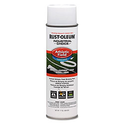 Rust-Oleum Industrial Choice Athletic Field Inverted Striping Paint, Flat Athletic Inverted White, 17 oz Aerosol Can, 12/Carton