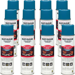 Rust-Oleum Marking Paint Spray, Water-Based, 17 oz, 12/CT, APWA Caution BE