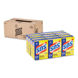 S.O.S. Steel Wool Soap Pad, 15 Pads/Box, 12 Boxes/Carton (COX88320CT)