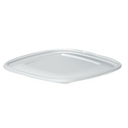Sabert Bowl2 Flat Lid for 9 in Square Bowls, Clear