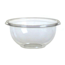 Sabert FreshPack Plastic Round Bowl, 16 OZ, Clear