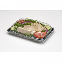 Sabert Grab a Pac Low Dome Lid for 8 in x 6 in Molded Fiber Sandwich Tray