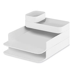 Safco Portable Caddy, 6 Compartments, Plastic, 12.75 x 7.25 x 8.5, White