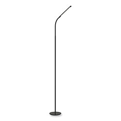 Safco Resi LED Floor Lamp, Gooseneck, 60 in Tall, Black