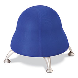 Safco Runtz Ball Chair, Backless, Supports Up to 250 lb, Blue Fabric Seat, Silver Base
