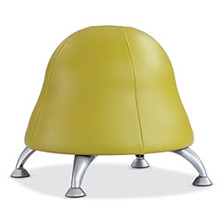 Safco Runtz Ball Chair, Backless, Supports Up to 250 lb, Green Vinyl Seat, Silver Base