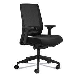 Safco Safco® Medina Deluxe Task Chair, Supports up to 275 lbs, Black Seat/Black Back, Black Base