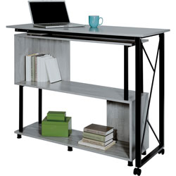 Safco Standing Desk, Mobile, Box 1/2, 53-1/4 inx21-3/4 inx42-1/4 in, Gray