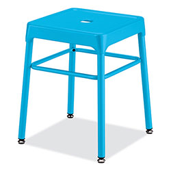 Safco Steel GuestBistro Stool, Backless, Supports Up to 250 lb, 18 in High BabyBlue Seat, BabyBlue Base