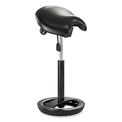 Safco Twixt Extended-Height Saddle Seat Stool, Backless, Supports 300lb, 22.9 in to 32.7 in High Black Seat