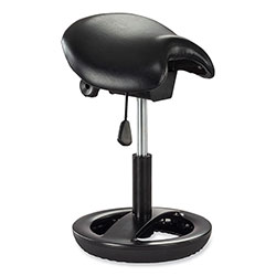 Safco Twixt Sitting-Height Saddle Seat Stool, Backless, Max 300lb, 19 in to 24 in High Seat,Black Seat/Base,Ships in 1-3 Business Days