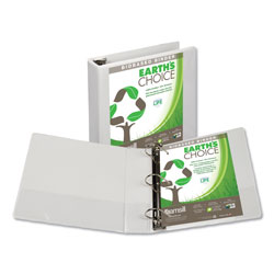 Samsill Earth's Choice Biobased D-Ring View Binder, 3 Rings, 2 in Capacity, 11 x 8.5, White