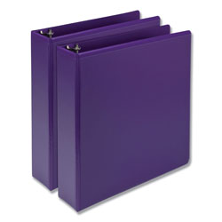 Samsill Earth’s Choice Biobased Durable Fashion View Binder, 3 Rings, 2 in Capacity, 11 x 8.5, Purple, 2/Pack