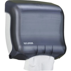San Jamar UltraFold Towel Dispenser, C Fold, Multifold Dispenser, 240 x Sheet C Fold, 400 x Sheet Multifold, 11.5 in, x 11.5 in x 6 in Depth, Pearl Black