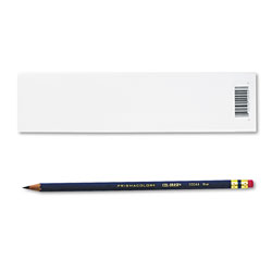 Prismacolor Col-Erase Pencil with Eraser, 0.7 mm, 2B (#1), Blue Lead, Blue Barrel, Dozen (SAN20044)