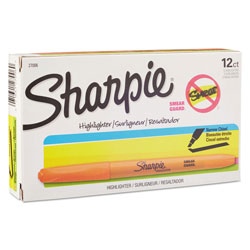 Sharpie® Pocket Style Highlighters, Chisel Tip, Fluorescent Orange, Dozen (SAN27006)