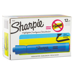 Sharpie® Tank Style Highlighters, Chisel Tip, Blue, Dozen (SAN25010)